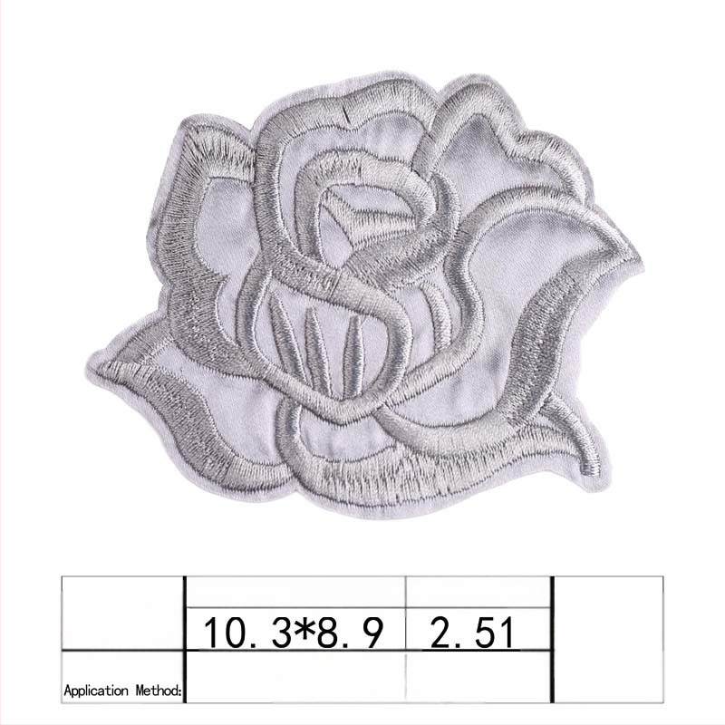 Binyan Rozes Zīmējuma Aplikācijas no Auduma Gultas Veļai un Galda Klājumam – Tekstila Aplikācijas Dziļu Remonts