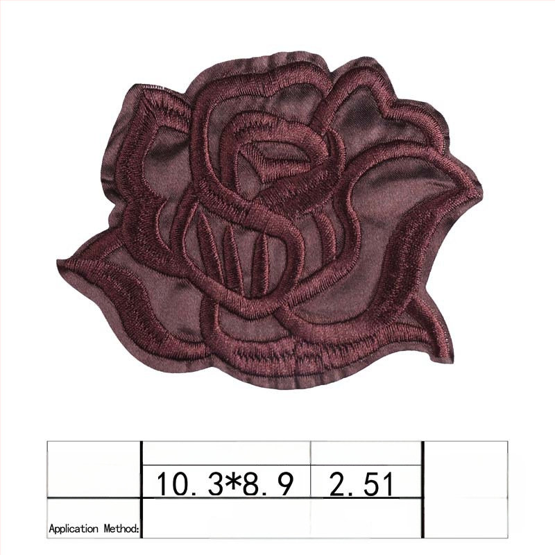 Binyan Rozes Zīmējuma Aplikācijas no Auduma Gultas Veļai un Galda Klājumam – Tekstila Aplikācijas Dziļu Remonts