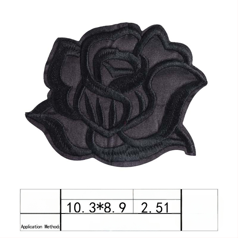 Binyan Rozes Zīmējuma Aplikācijas no Auduma Gultas Veļai un Galda Klājumam – Tekstila Aplikācijas Dziļu Remonts