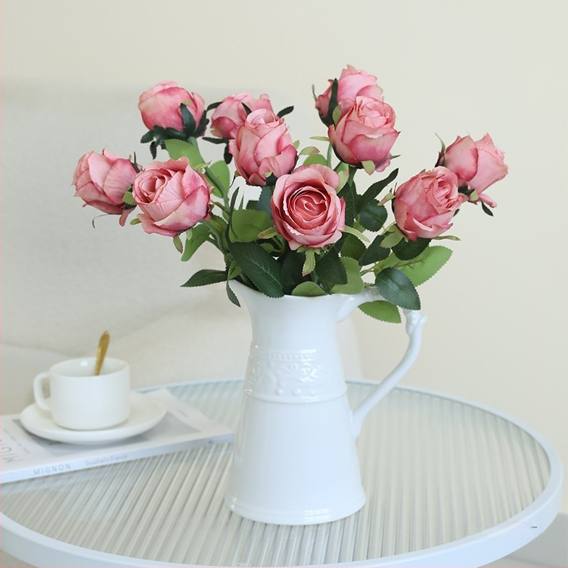 Τεχνητό λουλούδι μαργαρίτα από μεταξωτό ύφασμα για οικιακή διακόσμηση (σαλόνι, τραπεζαρία, έπιπλο τηλεόρασης)