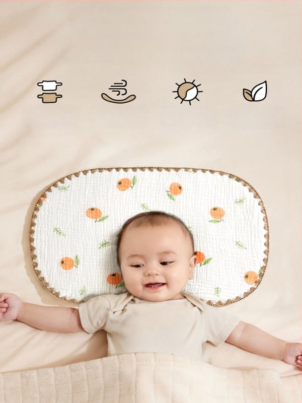 Bērnu mākoņveida spilvens, 100% kokvilna, korejiešu stils, zīdaiņiem (0–12 mēneši)