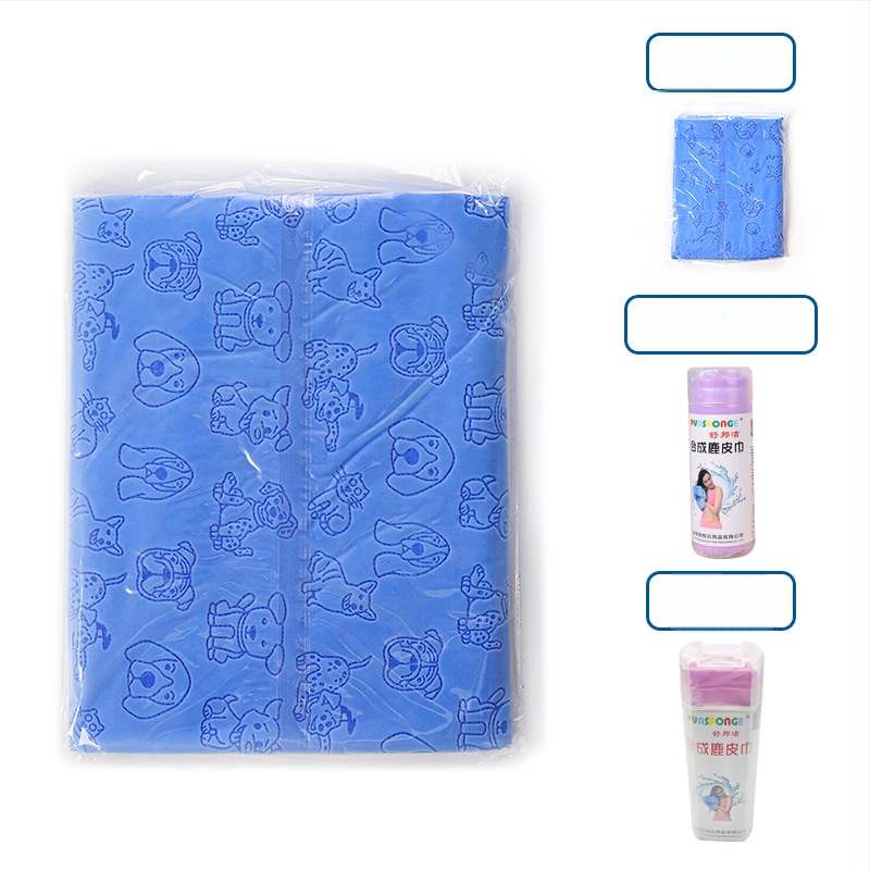 Πετσέτα στεγνώματος μαλλιών με συνθετικό δέρμα ελαφιού – γρήγορο στέγνωμα, υψηλή απορρόφηση, 10 νήματα, εκτύπωση, βάρος κάτω από 30 g