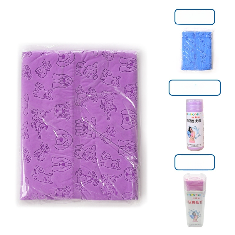 Πετσέτα στεγνώματος μαλλιών με συνθετικό δέρμα ελαφιού – γρήγορο στέγνωμα, υψηλή απορρόφηση, 10 νήματα, εκτύπωση, βάρος κάτω από 30 g