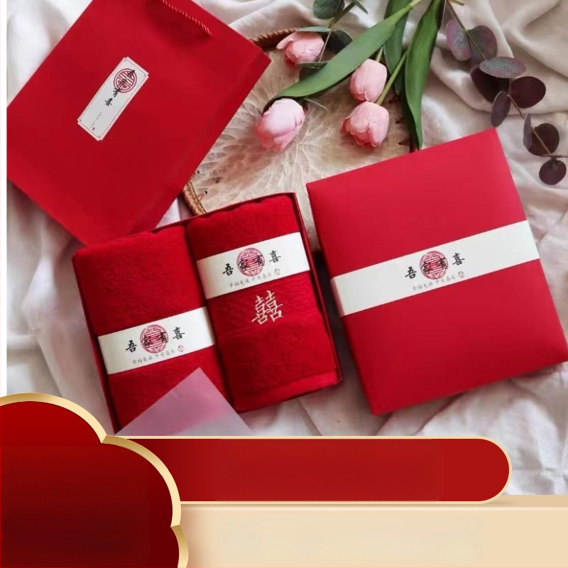 Santuokos rankšluosčių komplektas – medvilnė, 100D siūlai, paprastas audimas, rankšluostis/veido rankšluostis