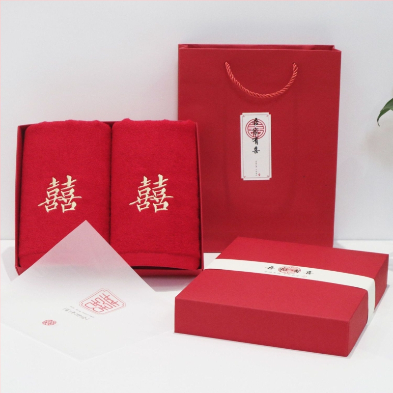 Santuokos rankšluosčių komplektas – medvilnė, 100D siūlai, paprastas audimas, rankšluostis/veido rankšluostis