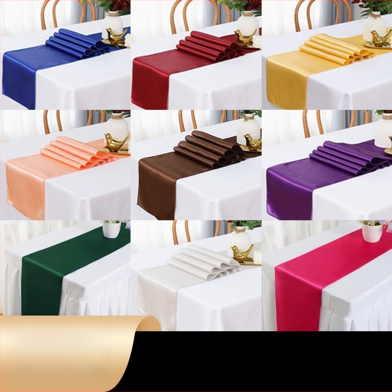 Stalo takelis su satino efekto | Poliesterio audinys 95% / 5% kitos pluoštai | Vienos spalvos raštas | Pritaikymas prieinama