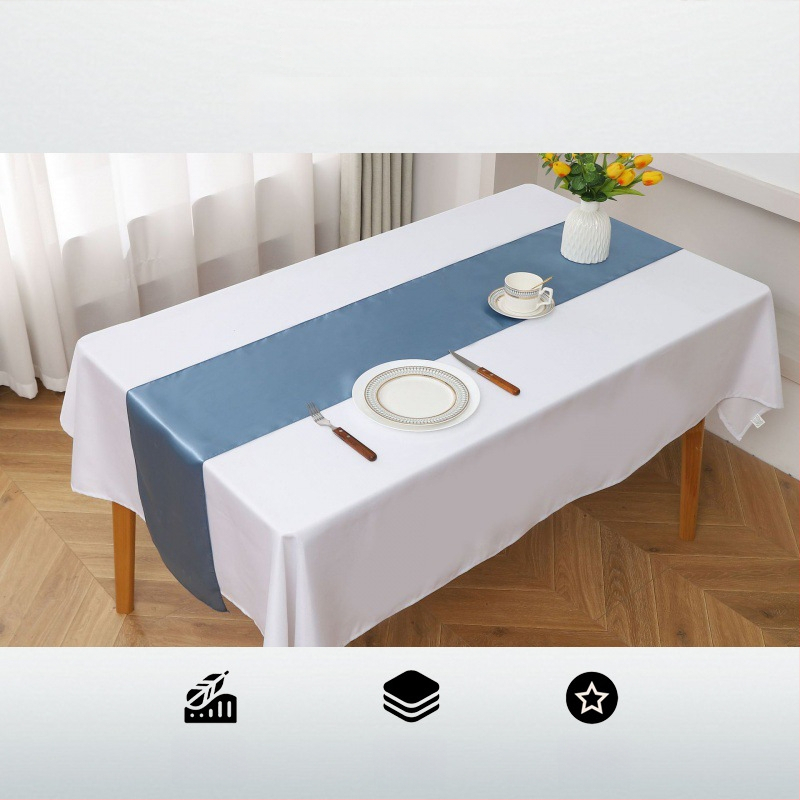 Stalo takelis su satino efekto | Poliesterio audinys 95% / 5% kitos pluoštai | Vienos spalvos raštas | Pritaikymas prieinama
