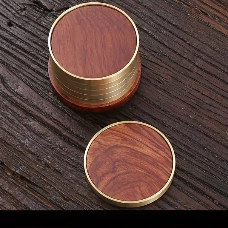 Σετ εξι εργαλείων για Τσάι Κουνγκ Φου — χαλκός, μοντέρνος μινιμαλιστικός σχεδιασμός; περιλαμβάνει μαχαίρι τσαγιού, κλιπ, κουτάλι και βούρτσα τσαγιού