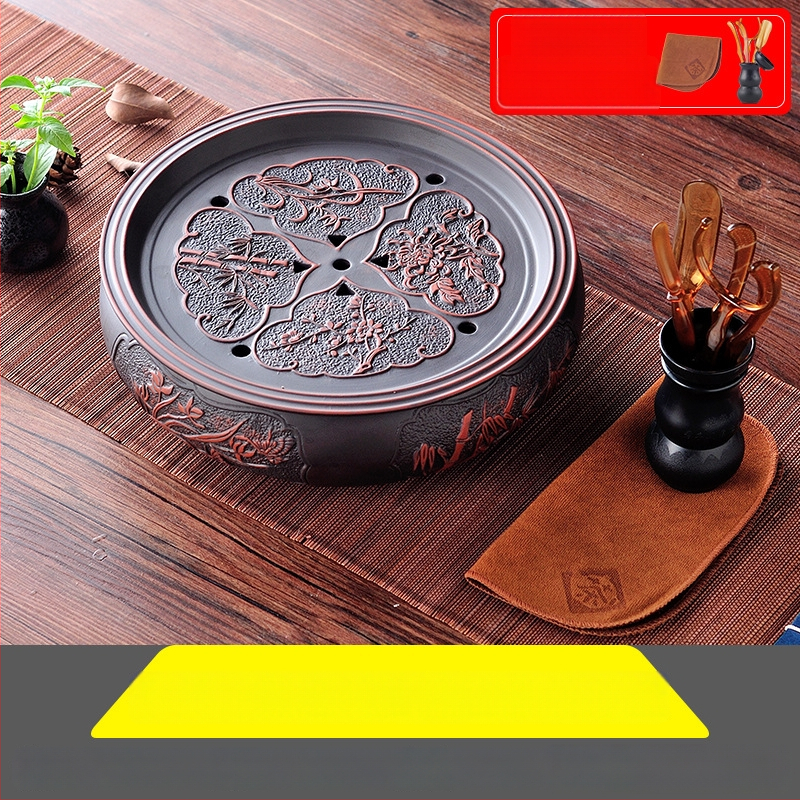 Δίσκος τσαγιού από κεραμικά, χειροποίητος, πρώτη κλάση ποιότητας, ρετρό στυλ, ελαφριά πολυτέλεια ρετρό