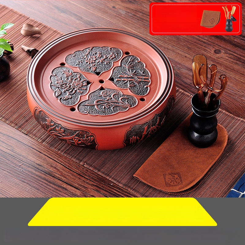 Δίσκος τσαγιού από κεραμικά, χειροποίητος, πρώτη κλάση ποιότητας, ρετρό στυλ, ελαφριά πολυτέλεια ρετρό