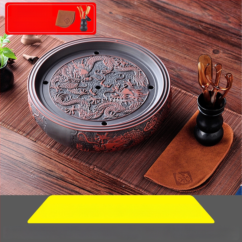 Δίσκος τσαγιού από κεραμικά, χειροποίητος, πρώτη κλάση ποιότητας, ρετρό στυλ, ελαφριά πολυτέλεια ρετρό