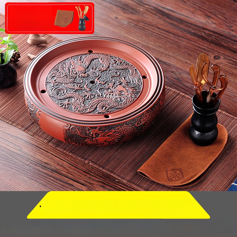 Δίσκος τσαγιού από κεραμικά, χειροποίητος, πρώτη κλάση ποιότητας, ρετρό στυλ, ελαφριά πολυτέλεια ρετρό