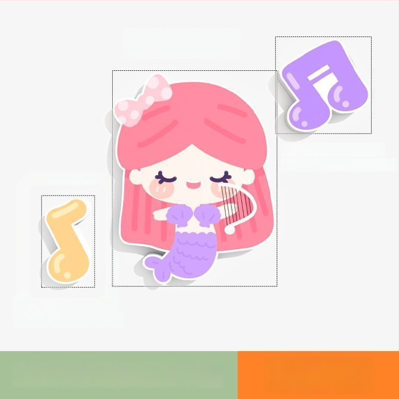 PVC стенни стикери, 2 части, водоустойчиви самозалепващи декор за прикриване на дупки върху врати и стени – бохемски стил и огледален дизайн