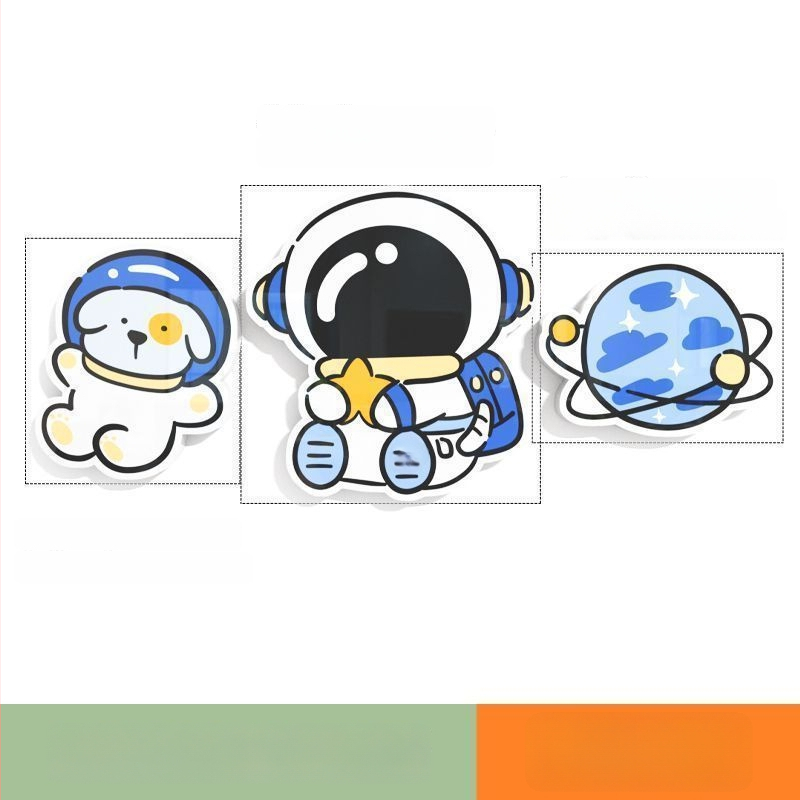 PVC стенни стикери, 2 части, водоустойчиви самозалепващи декор за прикриване на дупки върху врати и стени – бохемски стил и огледален дизайн