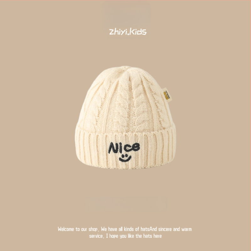 Unisex megztinė kepurė su ausų apsauga kūdikiams ir mažiems vaikams, korėjietiško stiliaus mielas mezginys, žiemos šiluma