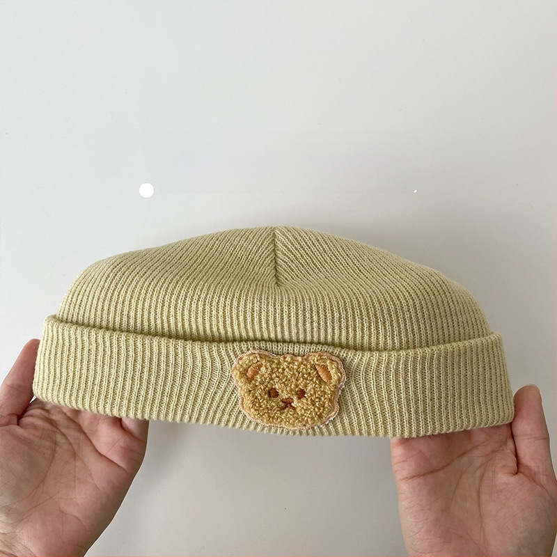 Kūdikio megztinė skrybėlė su kupoline krona ir krašteliu, saulės apsauga, 6–12 mėn, jacquard ins wind stilius