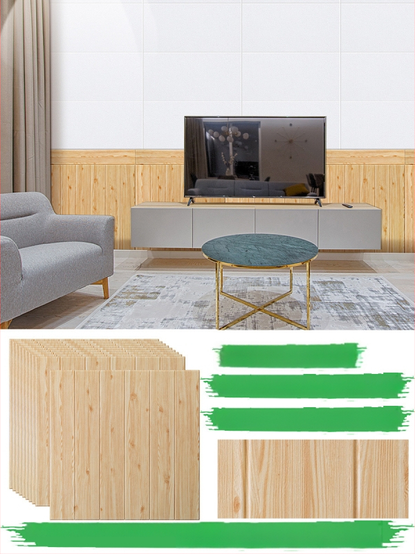 Стенно стикер с геометричен модел, водоустойчив, триизмерен дизайн за дневна, 1 бр., семпъл и модерен.