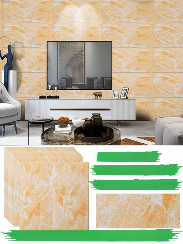 Стенно стикер с геометричен модел, водоустойчив, триизмерен дизайн за дневна, 1 бр., семпъл и модерен.