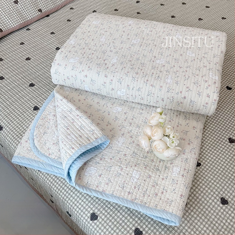 Lova užtiesalo komplektas trim dalių, 100% medvilnė, dryžuotas raštas, Twill audinys, reaktyvus spausdinimas, tinka visiems metų laikams