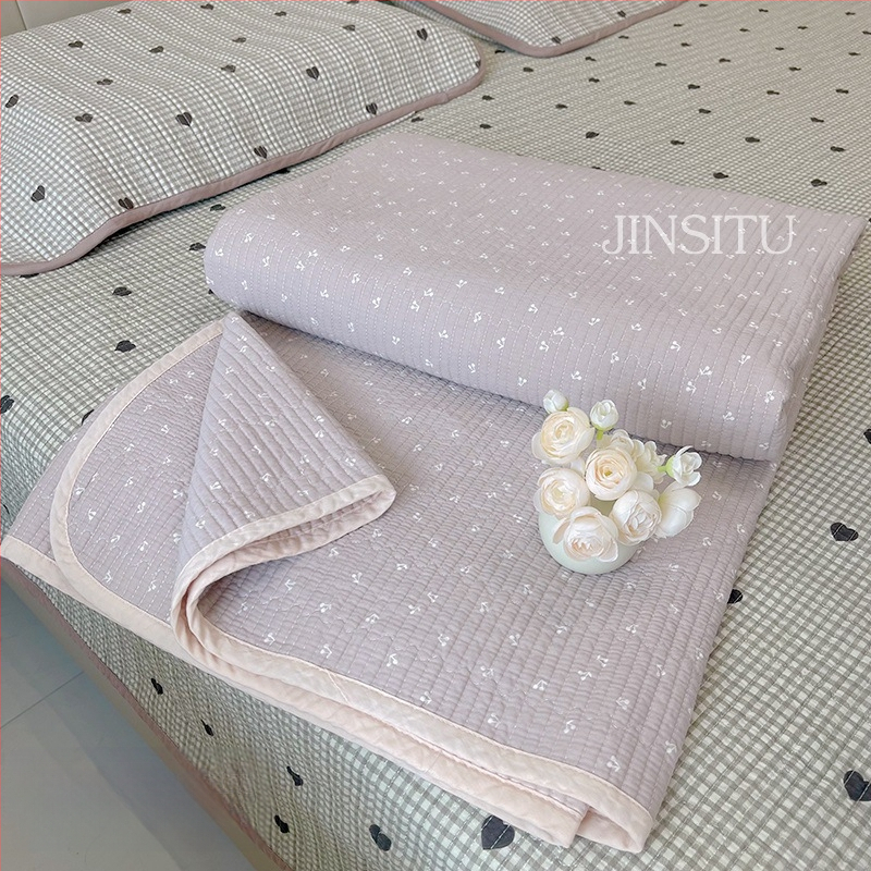 Lova užtiesalo komplektas trim dalių, 100% medvilnė, dryžuotas raštas, Twill audinys, reaktyvus spausdinimas, tinka visiems metų laikams