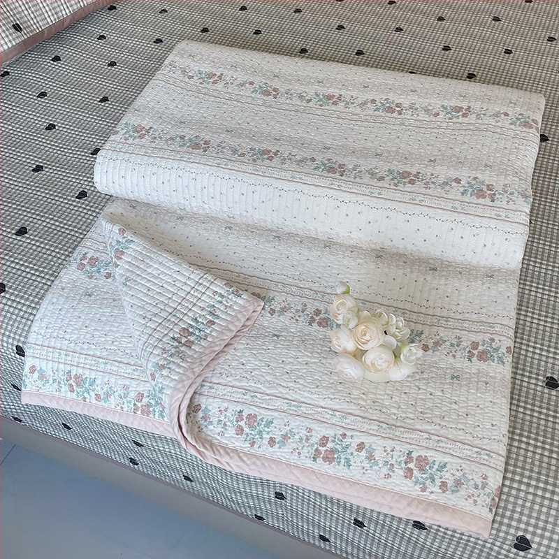 Lova užtiesalo komplektas trim dalių, 100% medvilnė, dryžuotas raštas, Twill audinys, reaktyvus spausdinimas, tinka visiems metų laikams