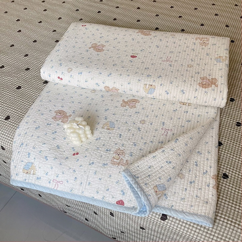 Lova užtiesalo komplektas trim dalių, 100% medvilnė, dryžuotas raštas, Twill audinys, reaktyvus spausdinimas, tinka visiems metų laikams