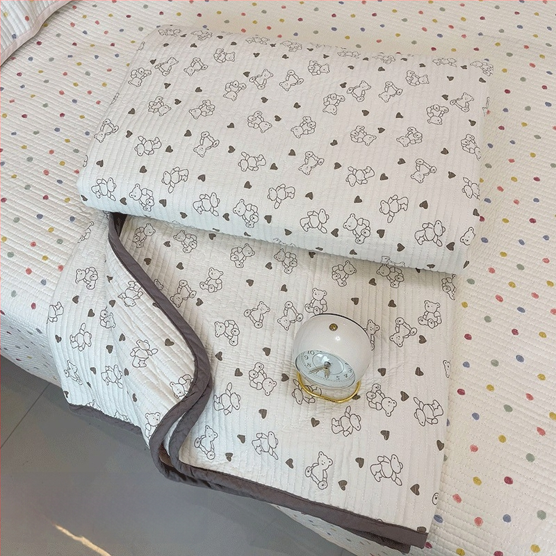 Lova užtiesalo komplektas trim dalių, 100% medvilnė, dryžuotas raštas, Twill audinys, reaktyvus spausdinimas, tinka visiems metų laikams