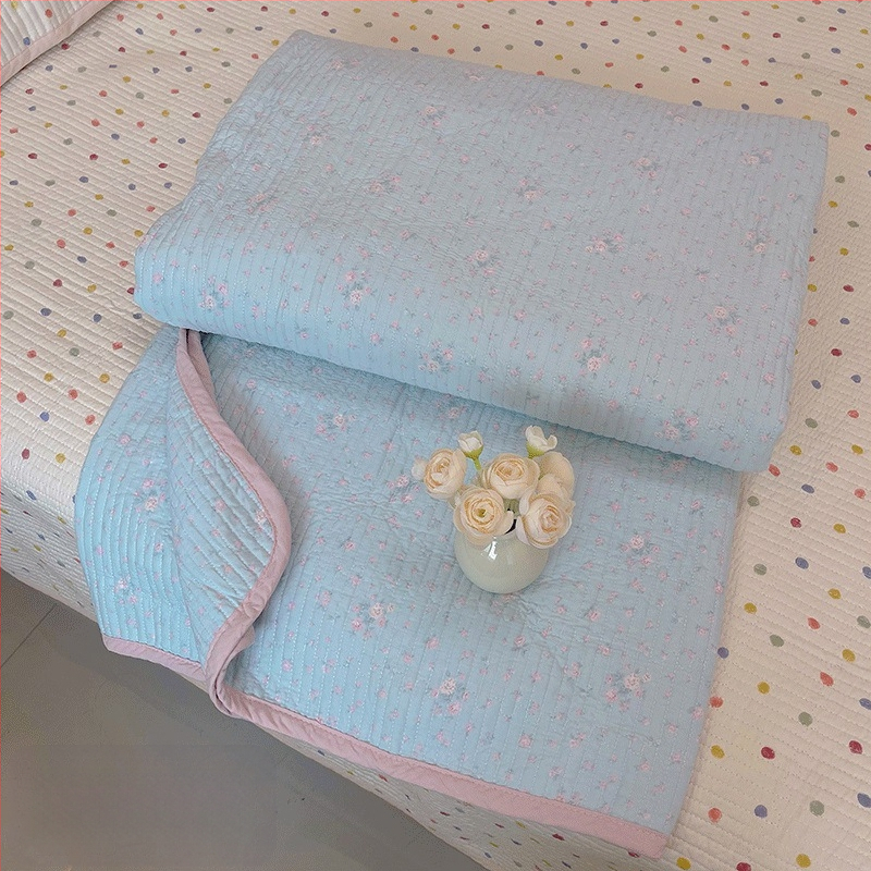 Lova užtiesalo komplektas trim dalių, 100% medvilnė, dryžuotas raštas, Twill audinys, reaktyvus spausdinimas, tinka visiems metų laikams