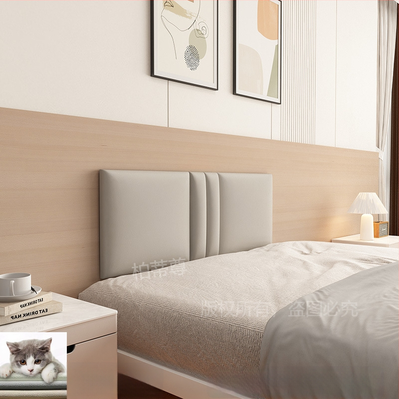 Ταπετσαρισμένο κεφαλάρι κρεβατοκάμαρας με περιμετρική επένδυση τοίχου σε στυλ ταταμί – ύφασμα, για σαλόνι, γαμήλιο σχεδιασμό