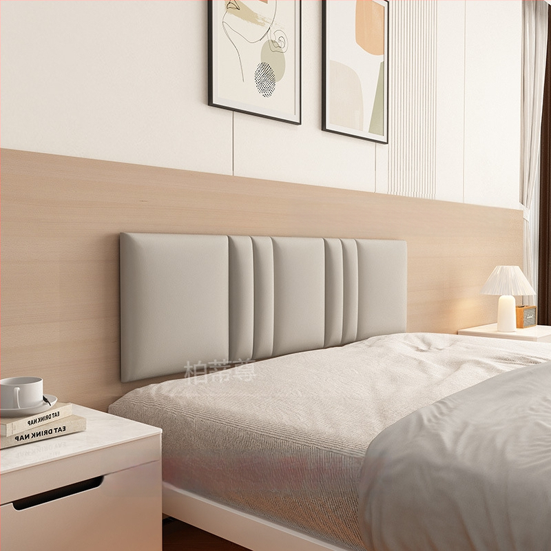 Ταπετσαρισμένο κεφαλάρι κρεβατοκάμαρας με περιμετρική επένδυση τοίχου σε στυλ ταταμί – ύφασμα, για σαλόνι, γαμήλιο σχεδιασμό