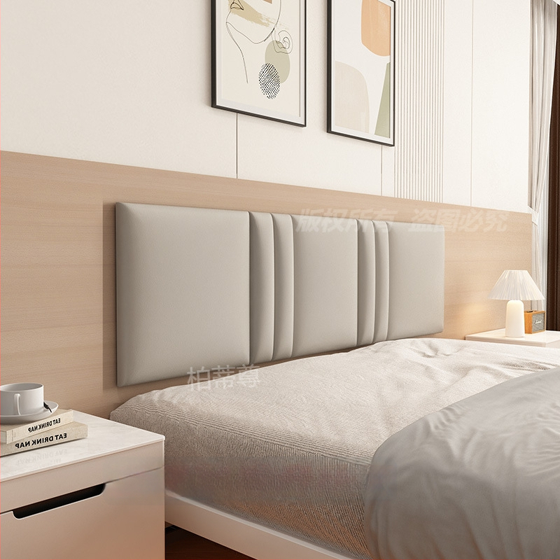 Ταπετσαρισμένο κεφαλάρι κρεβατοκάμαρας με περιμετρική επένδυση τοίχου σε στυλ ταταμί – ύφασμα, για σαλόνι, γαμήλιο σχεδιασμό