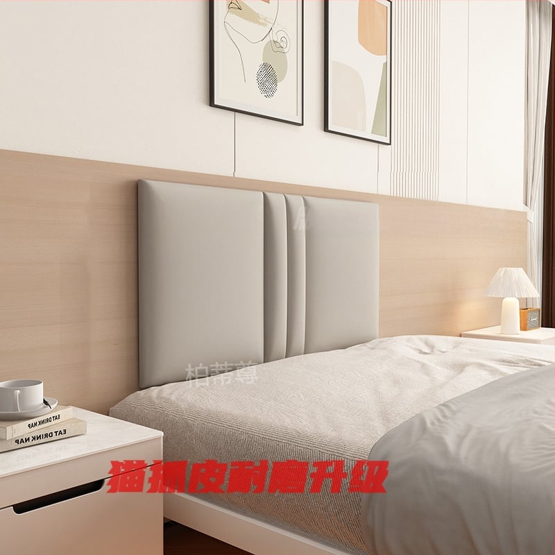 Ταπετσαρισμένο κεφαλάρι κρεβατοκάμαρας με περιμετρική επένδυση τοίχου σε στυλ ταταμί – ύφασμα, για σαλόνι, γαμήλιο σχεδιασμό