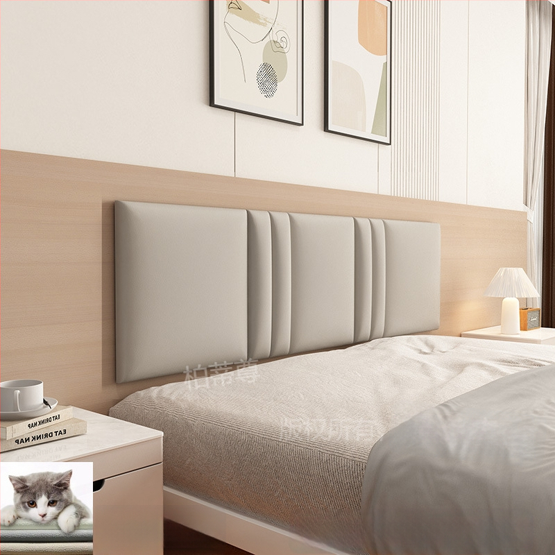 Ταπετσαρισμένο κεφαλάρι κρεβατοκάμαρας με περιμετρική επένδυση τοίχου σε στυλ ταταμί – ύφασμα, για σαλόνι, γαμήλιο σχεδιασμό