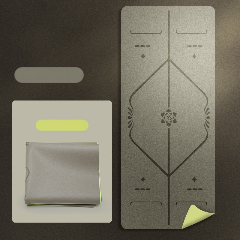 Йога мат PU естествен каучук, дебелина 1.5 мм, Дизайн: стилова линия, Марка: Other