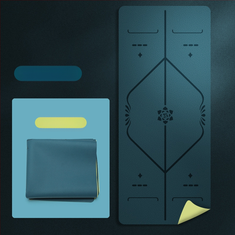 Йога мат PU естествен каучук, дебелина 1.5 мм, Дизайн: стилова линия, Марка: Other