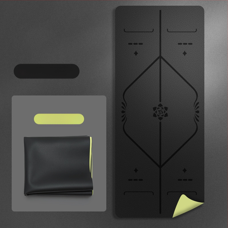 Йога мат PU естествен каучук, дебелина 1.5 мм, Дизайн: стилова линия, Марка: Other