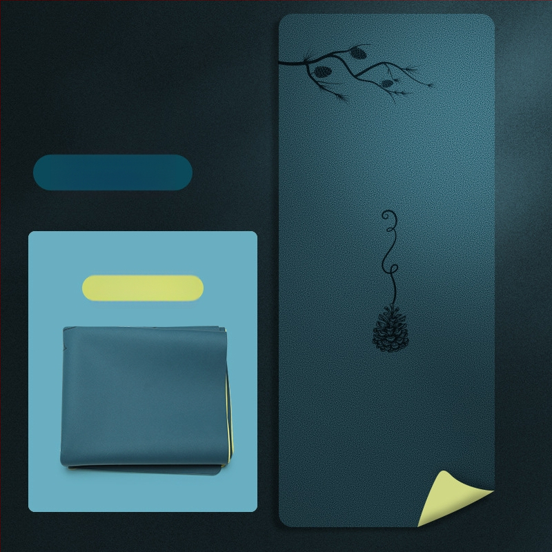 Йога мат PU естествен каучук, дебелина 1.5 мм, Дизайн: стилова линия, Марка: Other