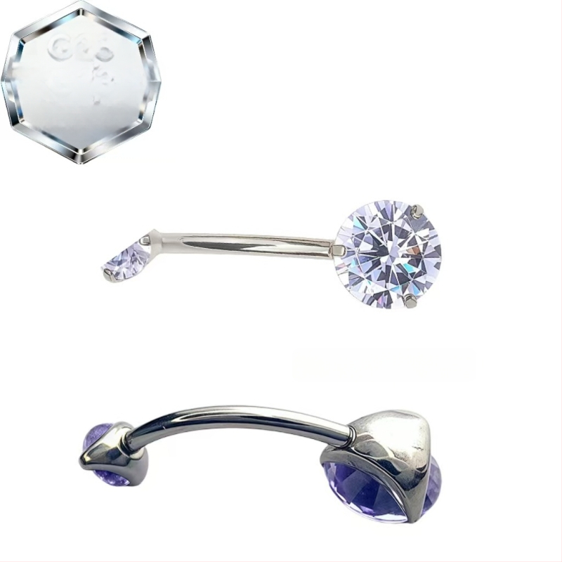 Kahepealine nabasõrmus – titaani sulam, 5A tsirkoon, geomeetriline kuju, teemandi töötlus, sisemine spiraal