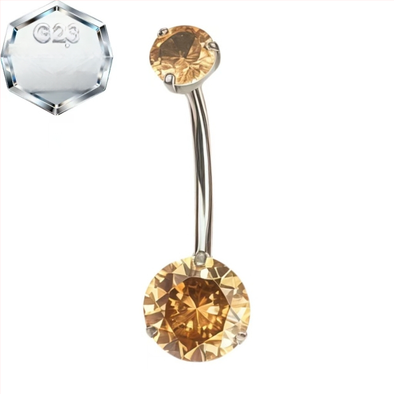 Kahepealine nabasõrmus – titaani sulam, 5A tsirkoon, geomeetriline kuju, teemandi töötlus, sisemine spiraal