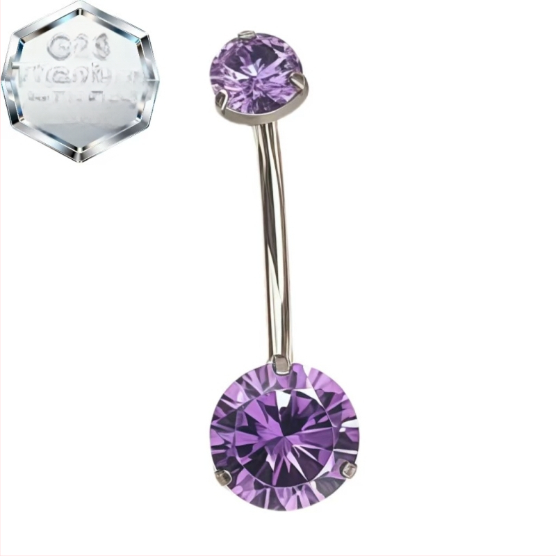 Kahepealine nabasõrmus – titaani sulam, 5A tsirkoon, geomeetriline kuju, teemandi töötlus, sisemine spiraal