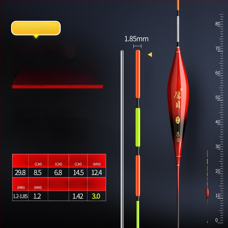 Поплавък за риболов Eagle Eye — вертикален дрейф, наноматериал, светещ дизайн