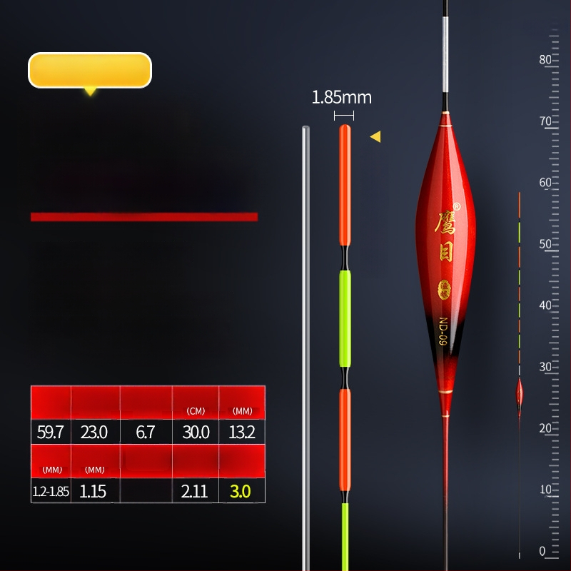 Поплавък за риболов Eagle Eye — вертикален дрейф, наноматериал, светещ дизайн
