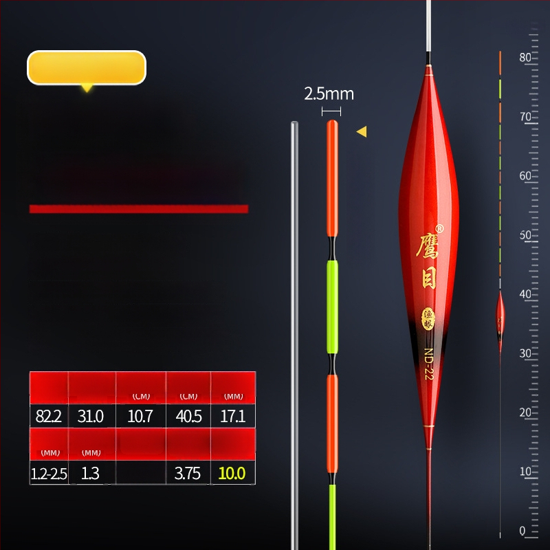 Поплавък за риболов Eagle Eye — вертикален дрейф, наноматериал, светещ дизайн