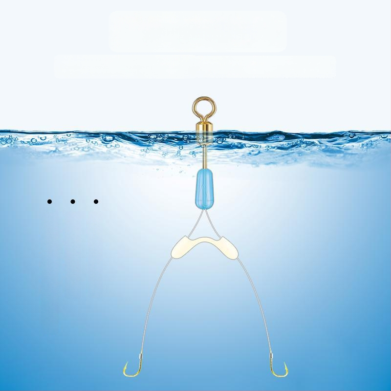 Kalastusliinide eraldaja anti-tõmbamise kujundusega ja topeltkonksud (Materjal: Kumm)