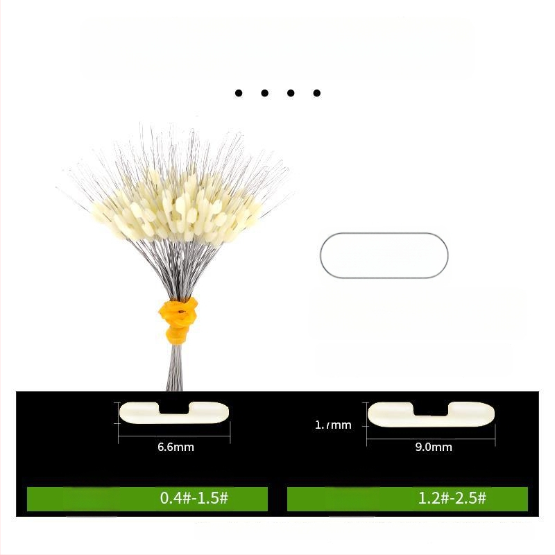 Kalastusliinide eraldaja anti-tõmbamise kujundusega ja topeltkonksud (Materjal: Kumm)