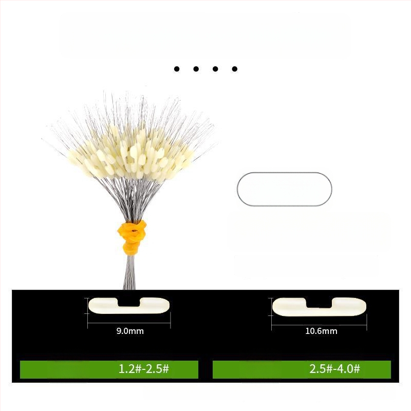 Kalastusliinide eraldaja anti-tõmbamise kujundusega ja topeltkonksud (Materjal: Kumm)