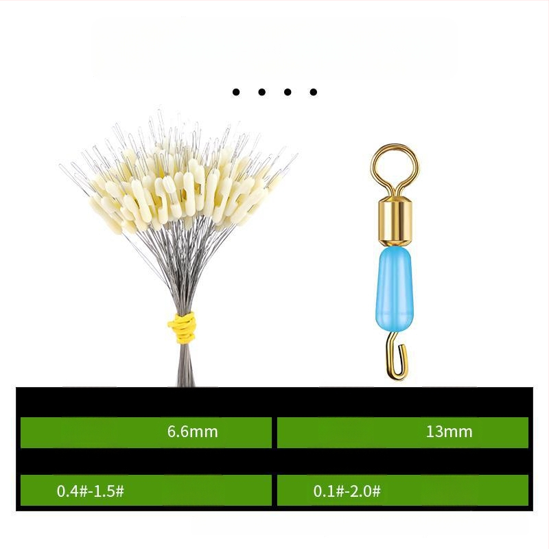 Kalastusliinide eraldaja anti-tõmbamise kujundusega ja topeltkonksud (Materjal: Kumm)