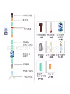 Silikon Space Bean põhiliini komplekt – täielik kalastusvarustuse komplekt väikeste lisadega