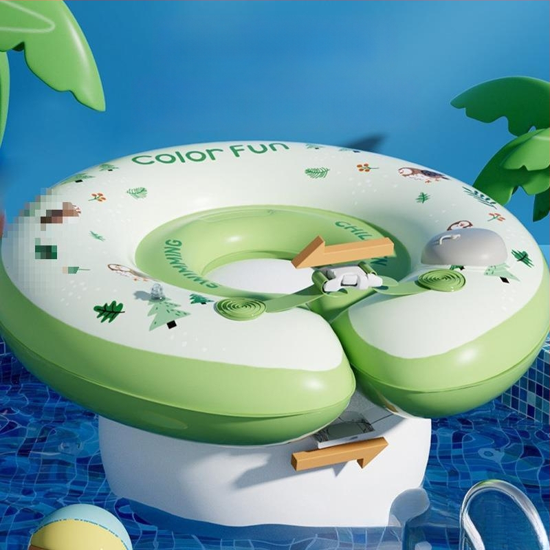 Bērnu kakla peldēšanas gredzens vannai – PVC, vienkrāsains raksts, bērniem