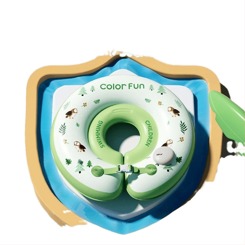 Bērnu kakla peldēšanas gredzens vannai – PVC, vienkrāsains raksts, bērniem